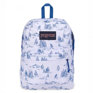 Mochila Para Portátil JanSport SuperBreak® Plus Mochilas Blancas Azules | CRDYB45476