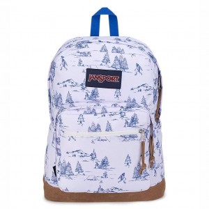 Mochilas escolares JanSport Right Pack Mochilas Blancas Azules | MCRHR18202