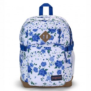 Mochilas escolares JanSport SUEDE CAMPUS Mochilas Blancas Azules | CRQAV61523