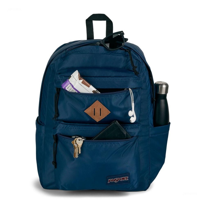 Mochila Para Portátil JanSport Double Break Mochilas Azul Marino | CRCVG83301