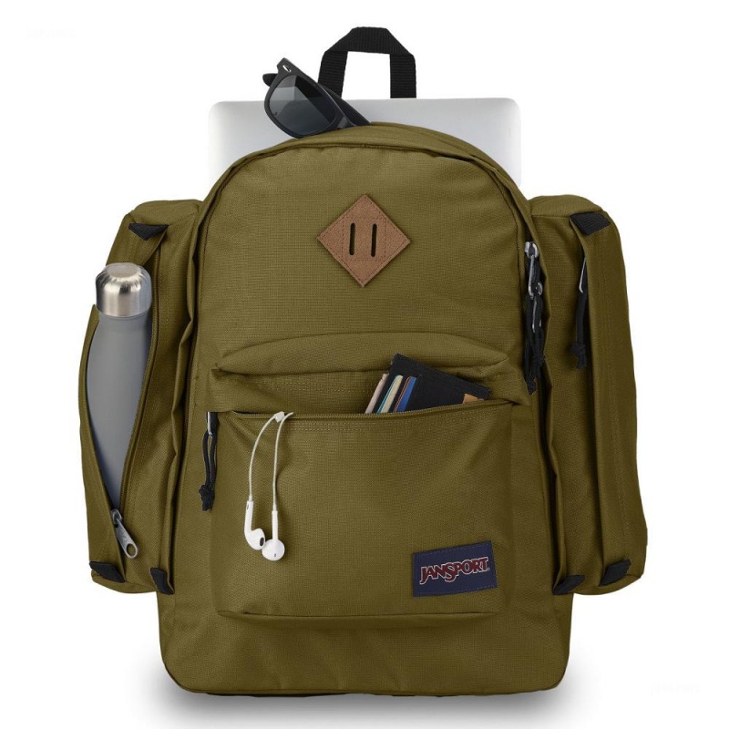 Mochila Para Portátil JanSport Field Pack Mochilas Verde Oliva | MCRFT17919