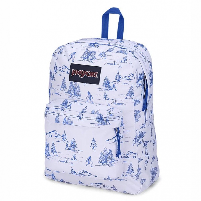 Mochila Para Portátil JanSport SuperBreak® Plus Mochilas Blancas Azules | CRDYB45476