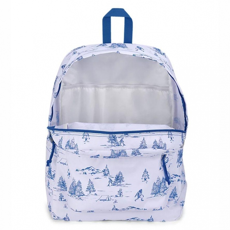 Mochila Para Portátil JanSport SuperBreak® Plus Mochilas Blancas Azules | CRDYB45476