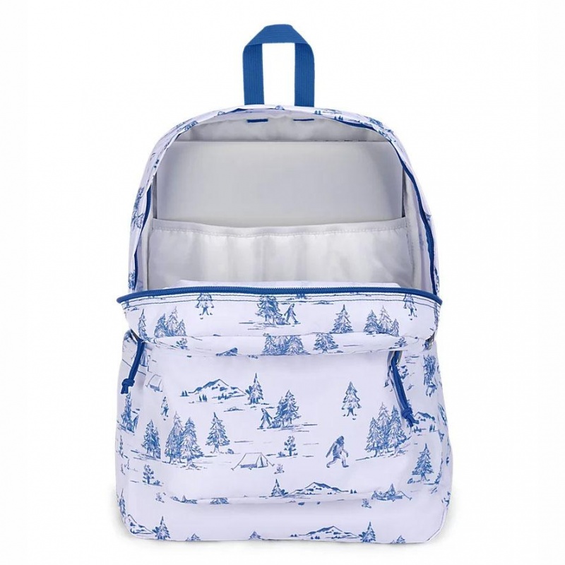 Mochila Para Portátil JanSport SuperBreak® Plus Mochilas Blancas Azules | CRDYB45476