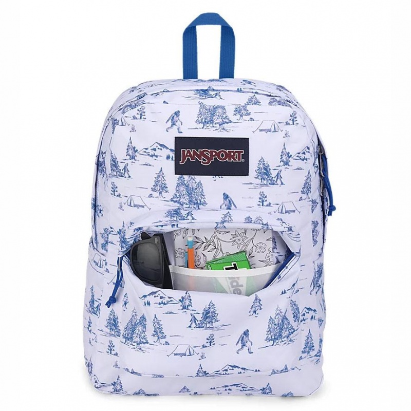 Mochila Para Portátil JanSport SuperBreak® Plus Mochilas Blancas Azules | CRDYB45476