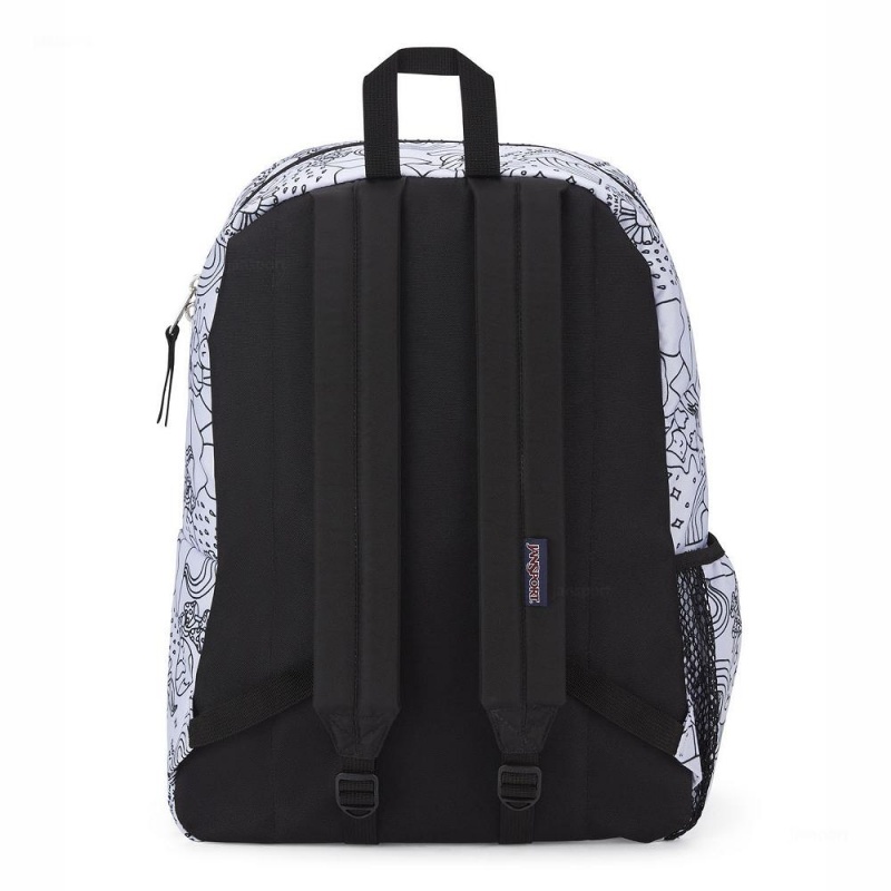 Mochilas escolares JanSport CROSS TOWN Mochilas Blancas Negras | DCRVO82599