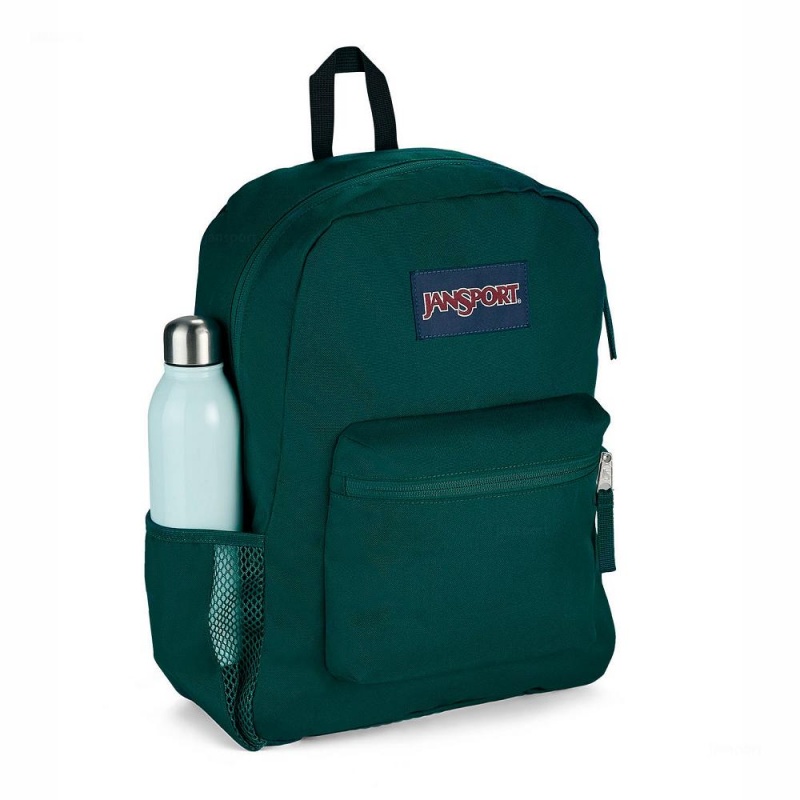 Mochilas escolares JanSport CROSS TOWN Mochilas Verde | ZCRNQ48623