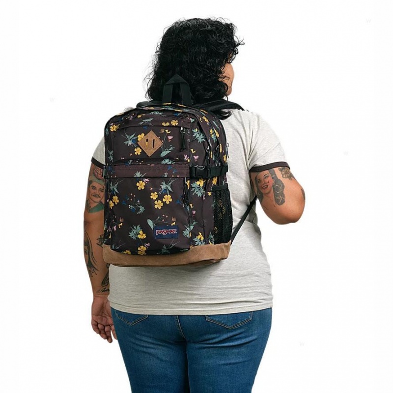 Mochilas escolares JanSport DARK FLORA BUNDLE Mochilas Marrones | CRJZR48081