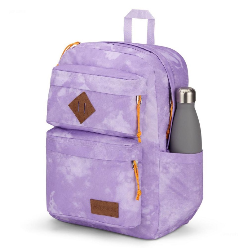 Mochilas escolares JanSport Double Break Mochilas Moradas | CRNZX47670