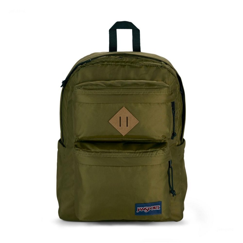 Mochilas escolares JanSport Double Break Mochilas Verde Oliva | CRXBR45751