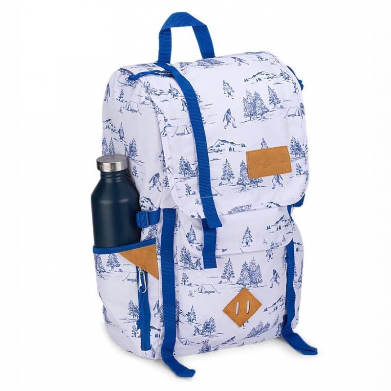 Mochilas escolares JanSport Hatchet Mochilas Blancas Azules | DCRKV50403