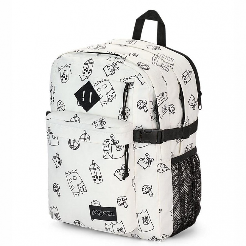 Mochilas escolares JanSport Main Campus Mochilas Blancas | CRNZX14999