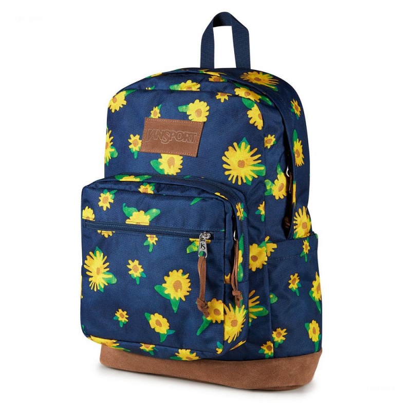 Mochilas escolares JanSport Right Pack Mochilas Azul Marino Amarillo | BCRSO90506